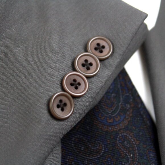 Calvin Klein Blazer 44R Wool Gray 3-Button cK Logo Made in Canada Vintage - Picture 4 of 10
